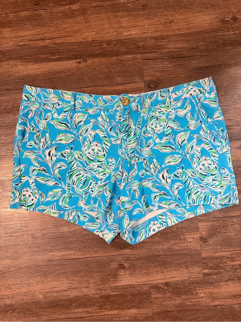 Lily Pulitzer Women’s Patterned Teal Shorts size 16